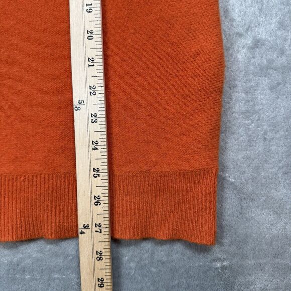 Cynthia Rowley Sweater Women’s Small Orange Cashmere Round Neck Kimono Sleeve - Picture 6 of 7